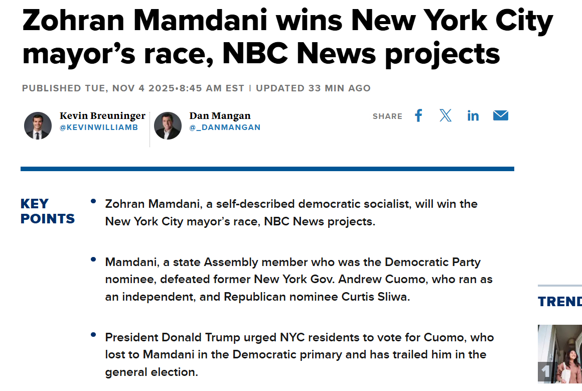 极左vs极右，用魔法打败魔法：被Trump称为社会主义者的Zohran Mamd