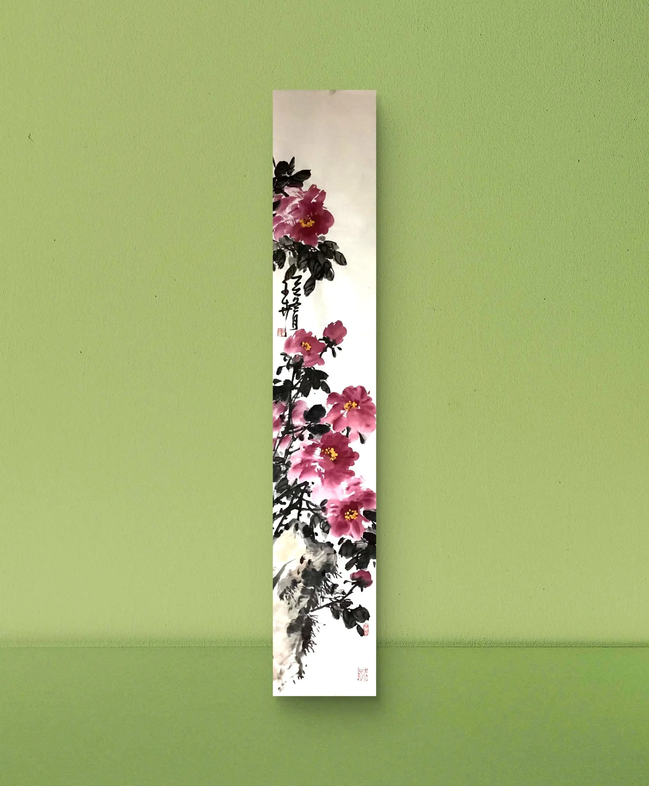 绝代只西子，众芳唯牡丹。晚枫大写意牡丹