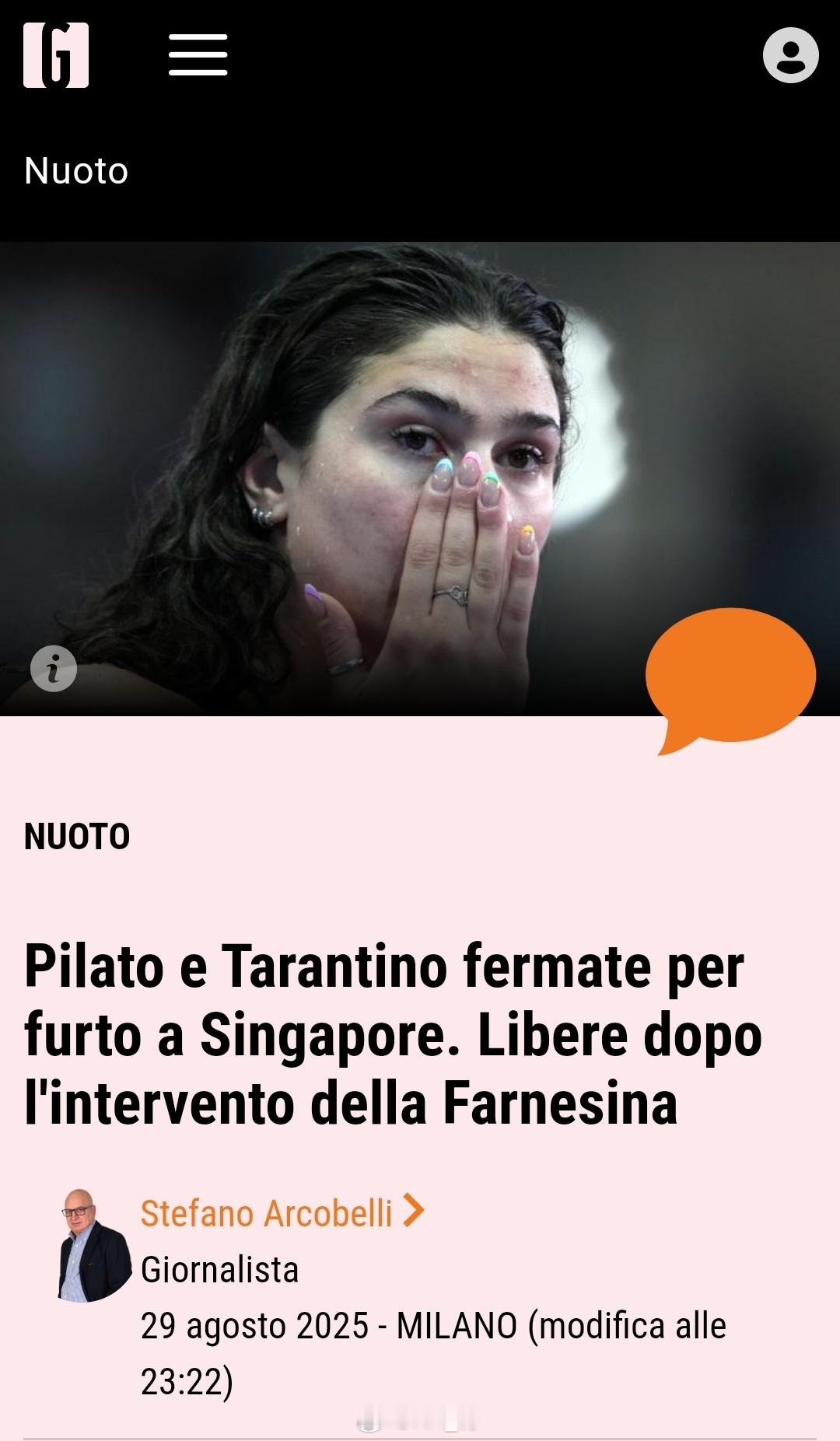 新加坡世锦赛女50蛙季军🇮🇹Benedetta Pilato爆出在新加坡机场