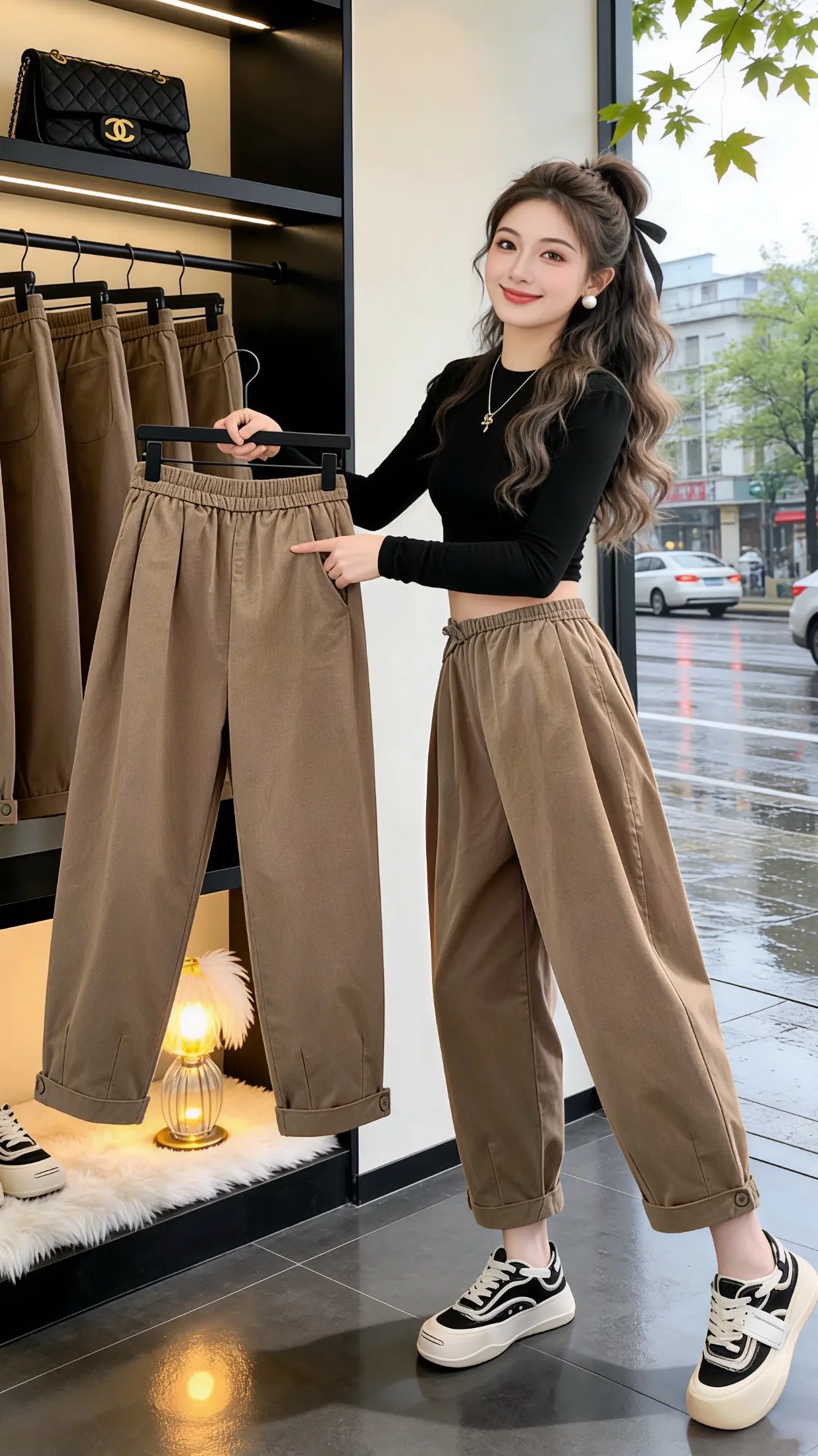 秋季百搭休弯刀阔腿裤 穿出自己的风格 早春穿搭 一眼就爱上的神裤 百搭神裤