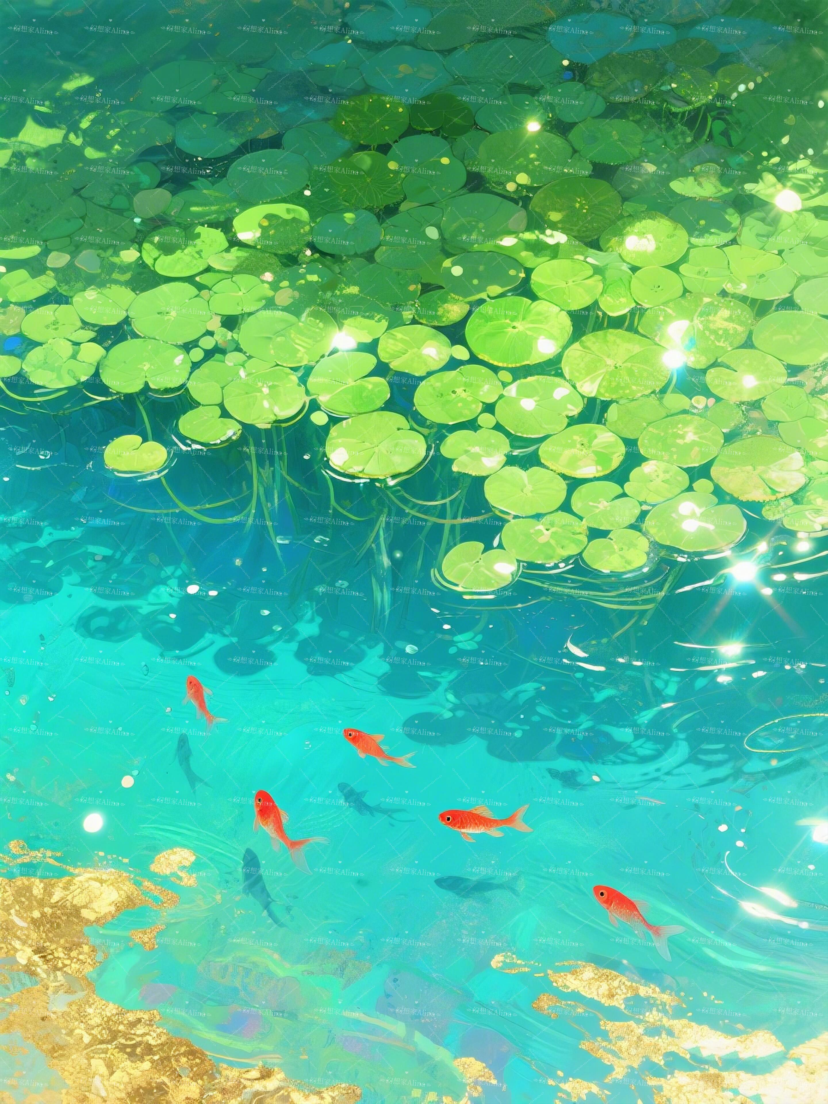 夏日荷塘的清凉感 