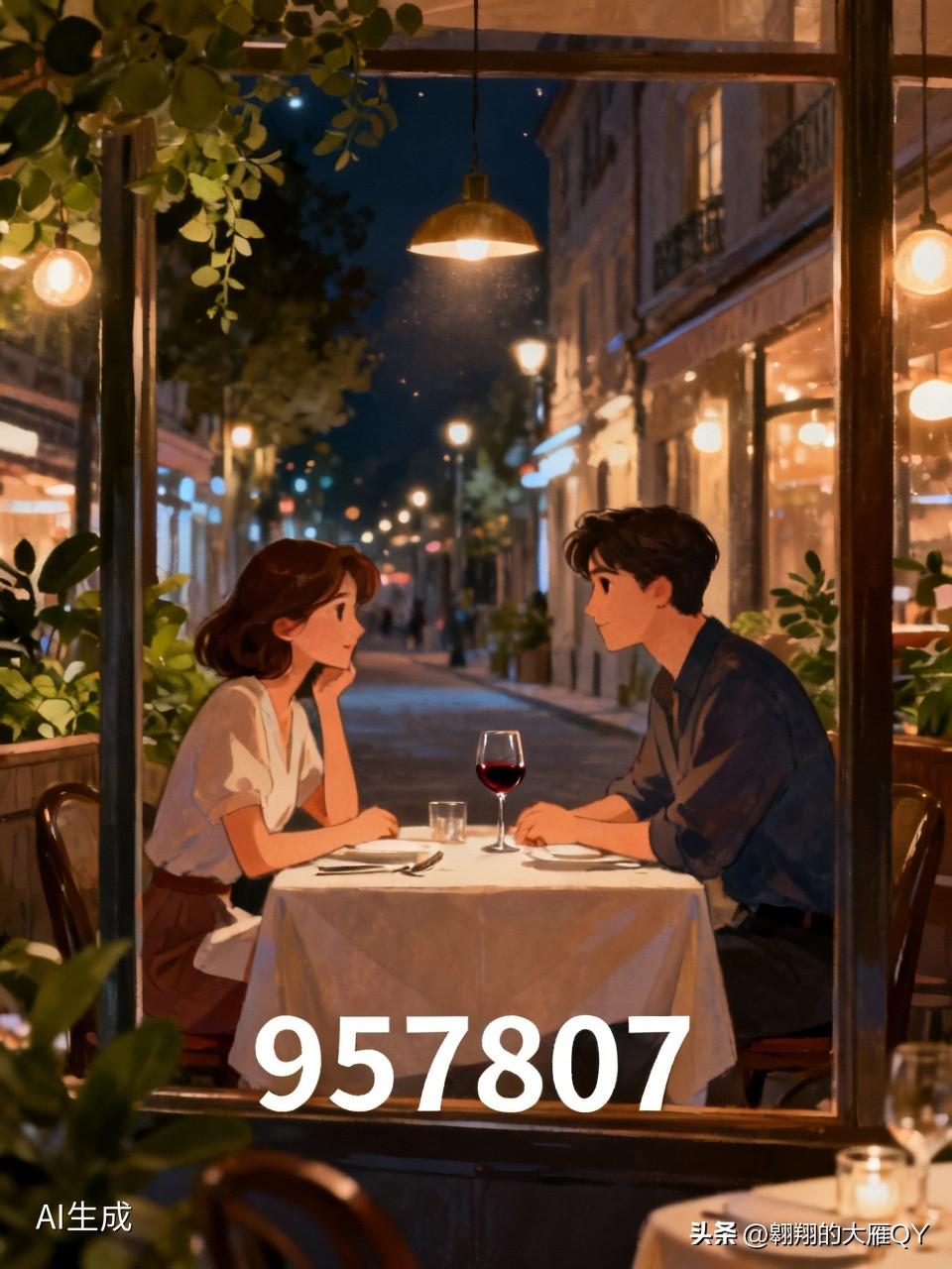 一对男女下班后，在夜幕降临之时走进一家餐馆，共享晚餐。席间，两人相谈甚欢，气氛融