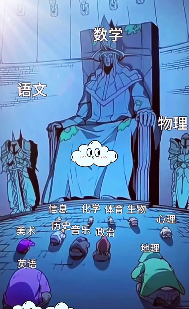 高考数学132分 开学考只考了12分 数学是各个学科的王者，称的是王座上的国王，
