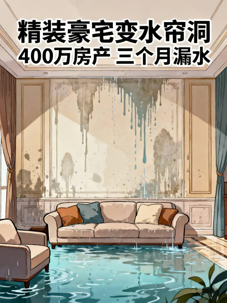 400万买的精装豪宅，住进去三个月就变“水帘洞”？说好的赔偿拖了两个月，开发商：