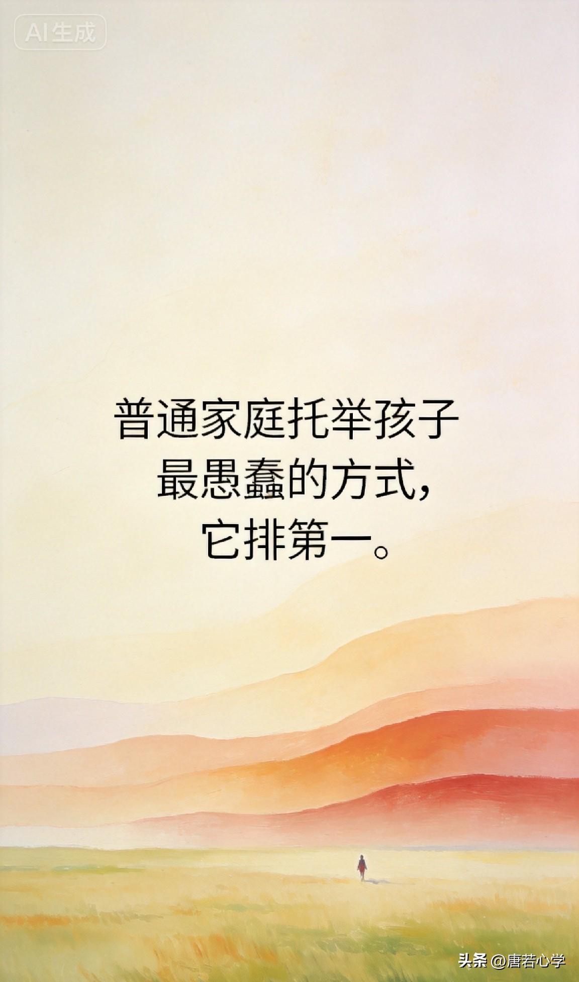 普通家庭托举孩子最愚蠢的方式，它排第一。

教育家卢梭说过：“世界上最没用的三种