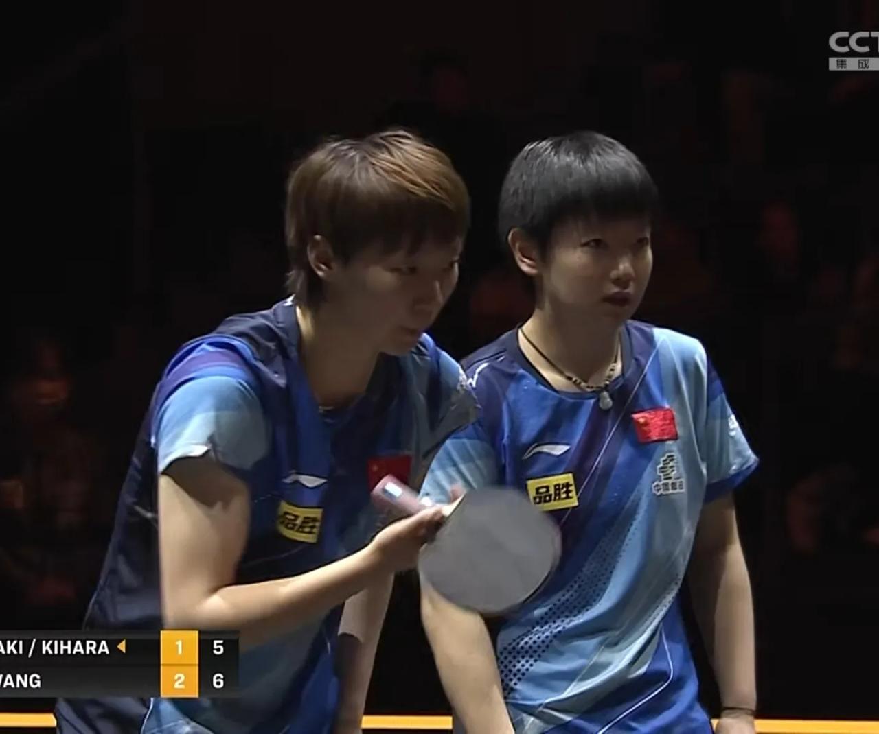 女双决赛战果
孙颖莎/王曼昱🇨🇳3-1长崎美柚/木原美悠🇯🇵 ​​​，恭