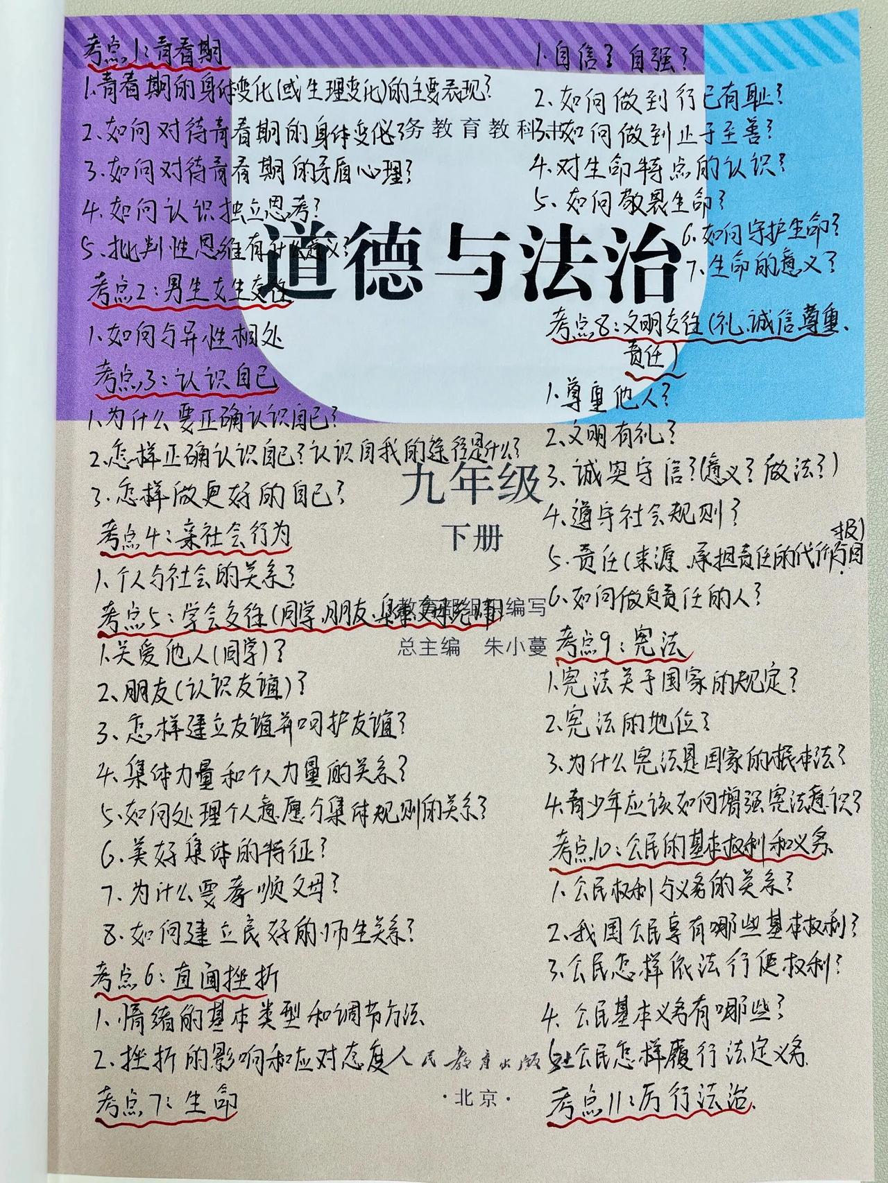 25中考道法真恶心，反反复复就考这37大考点