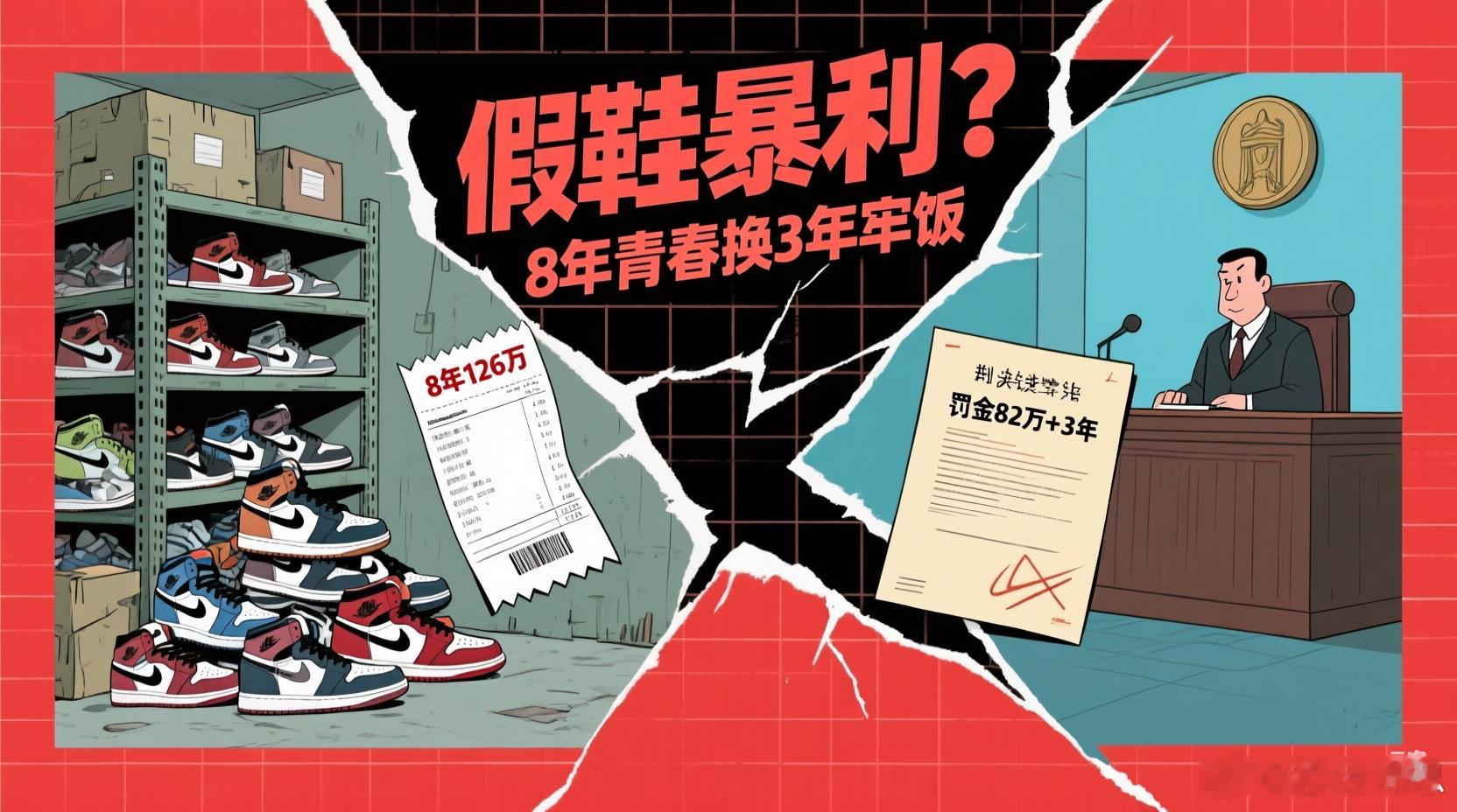 网店卖8年假耐克赚了126万算了笔账。8年126万，月均1.3万。雇了两个员工，