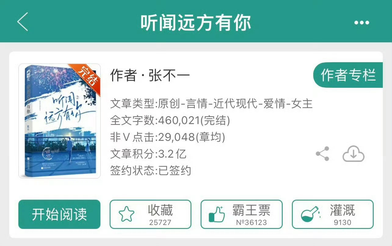 小说推荐：《听闻远方有你》 作者:张不一简评：元气满满明朗少女vs温润儒雅深情少