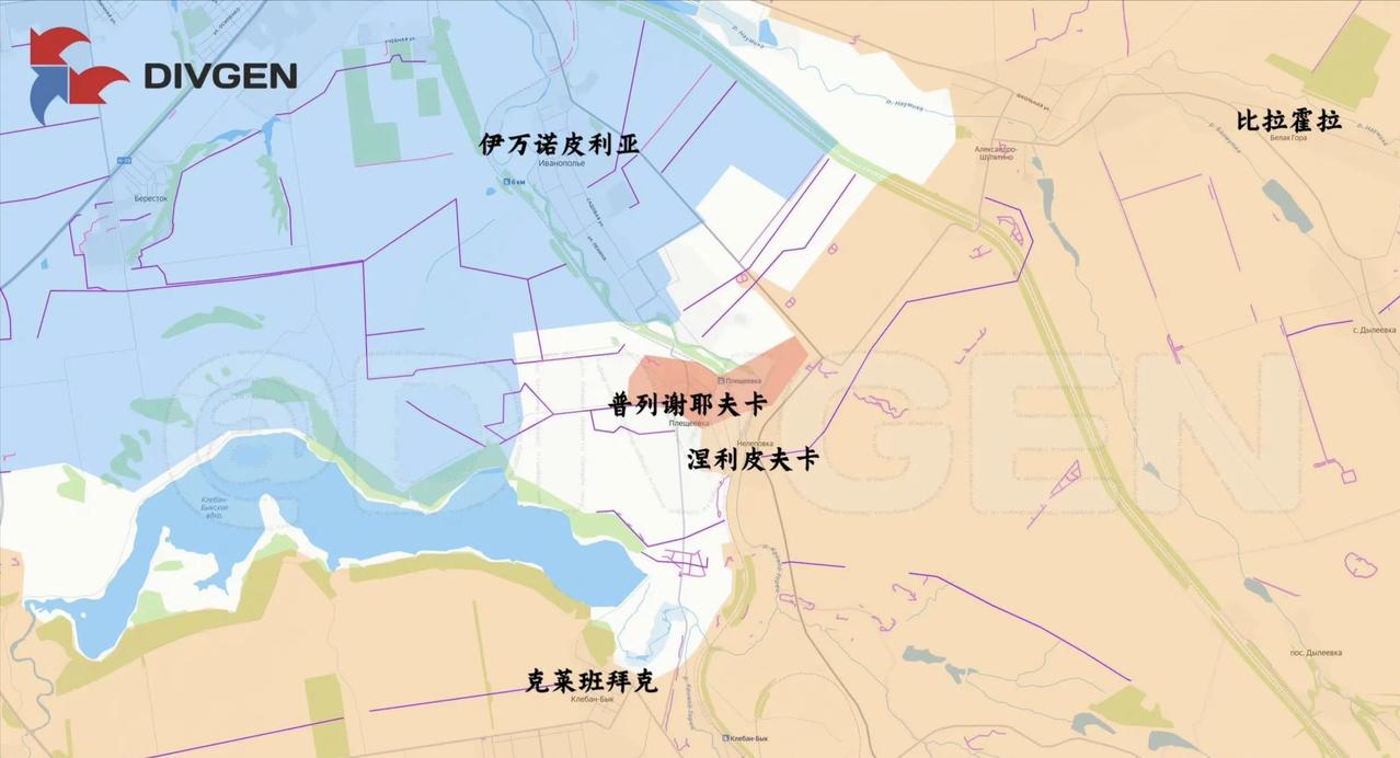 俄军南部集群部队占领了顿河康斯坦丁诺夫卡东南、克莱班-比克东北方的普列谢耶夫卡，