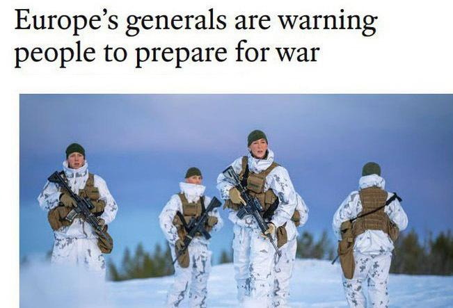 欧媒，很多欧洲军方及情报人士，已经开始要求欧洲民众要做好，在不久的未来与大递开战