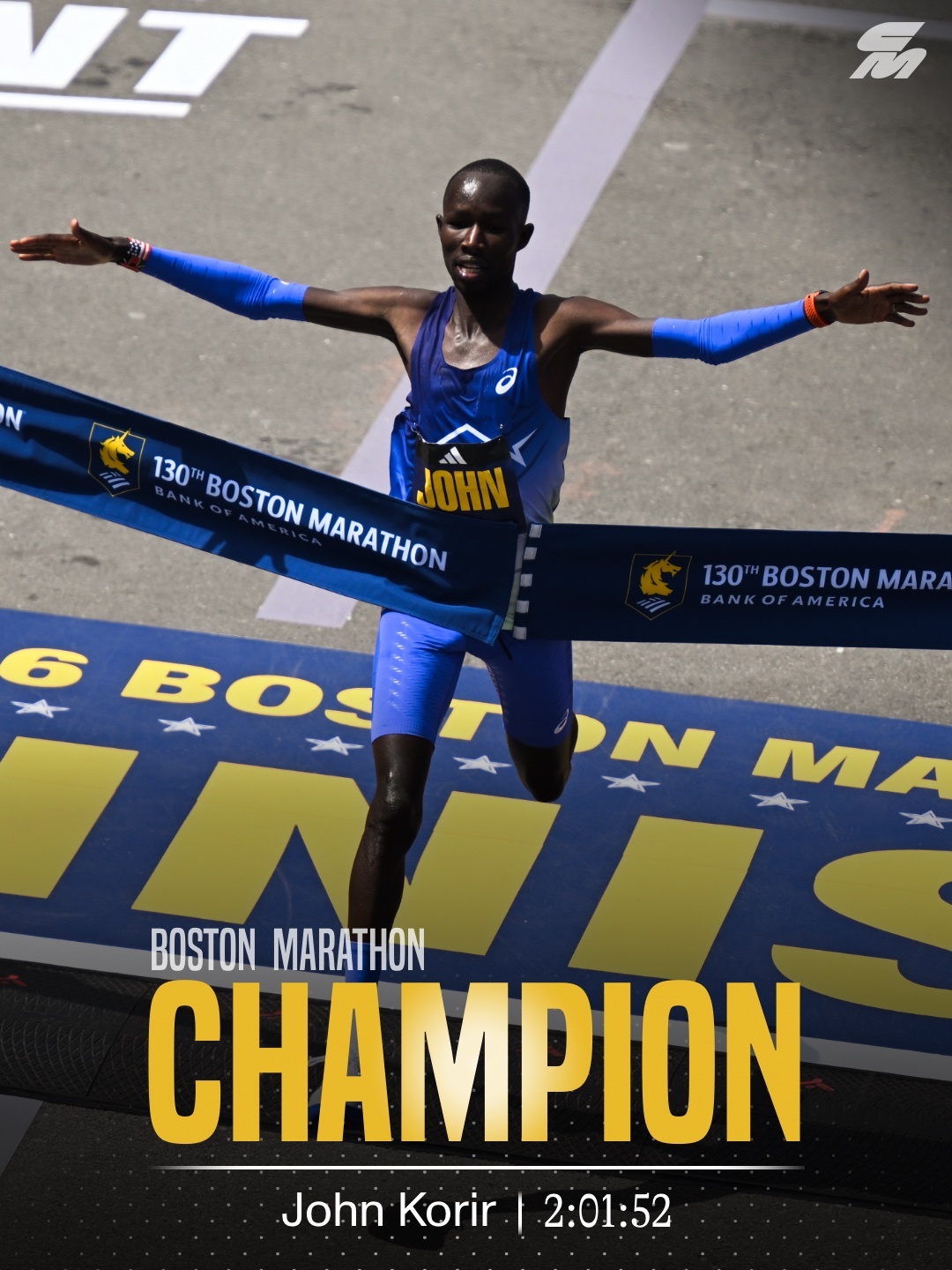 #科里尔打破波士顿马拉松赛会纪录#第130届波士顿马拉松鸣枪开跑，卫冕冠军肯尼亚