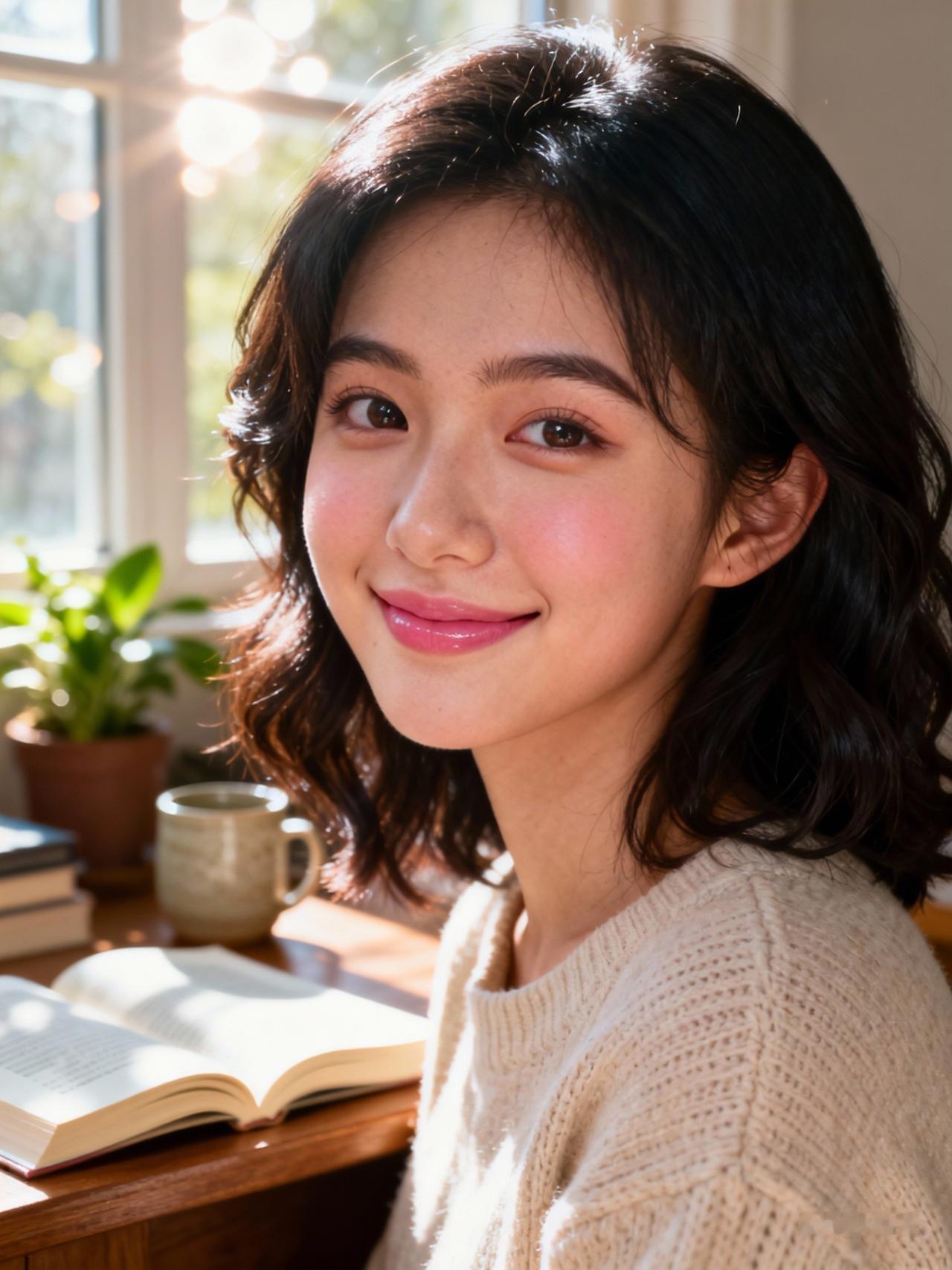 书香满屋，笑语盈盈。