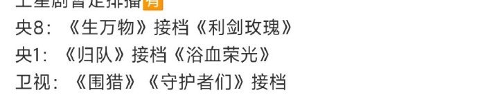《利剑玫瑰》剧情正酣，《生万物》接档引热议。改编自经典小说，众多演员将如何演绎时