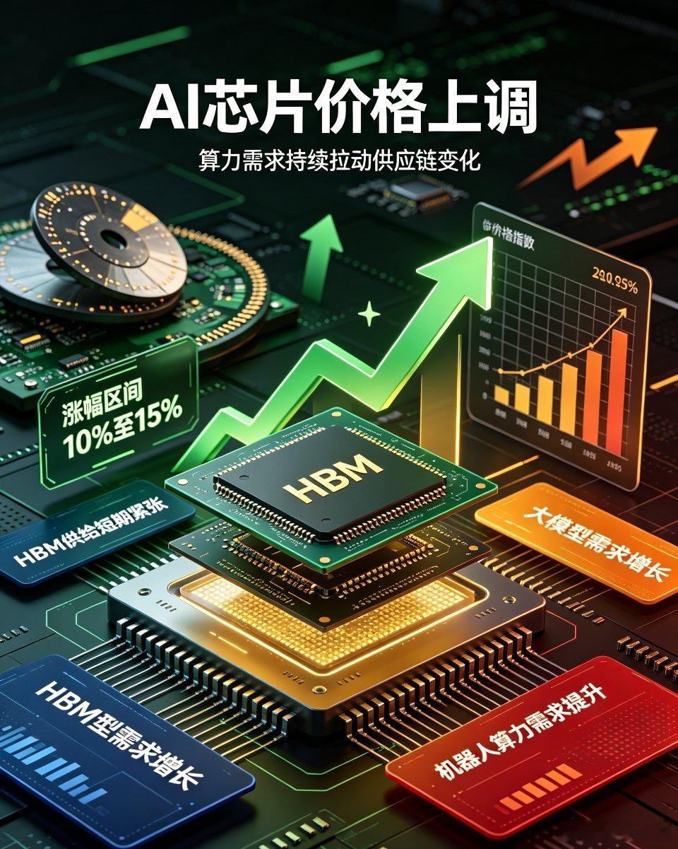 国内二十余家半导体企业今日同步官宣AI芯片相关产品第二轮涨价，涨幅区间10%-1