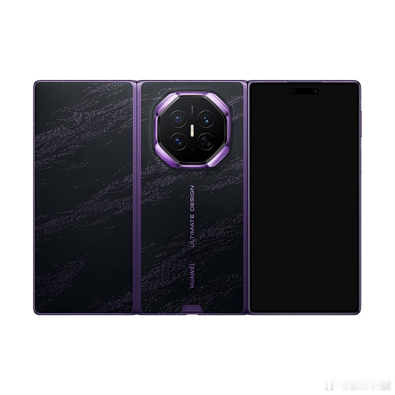 从华为MateXT2的官方渲染图来看，这代三折叠的变化很大。首先由之前的外折+内