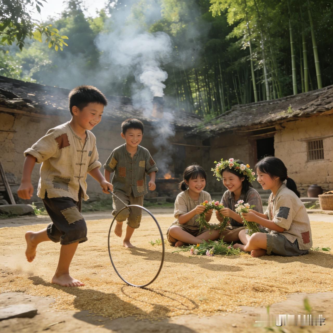 穷时大家都穷，没有那么多攀比心。

吃的肉是香的，挤在一起看黑白电视是香的，5分