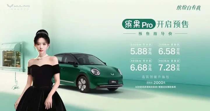 预售价5.88万元起，五菱缤果Pro开启预售