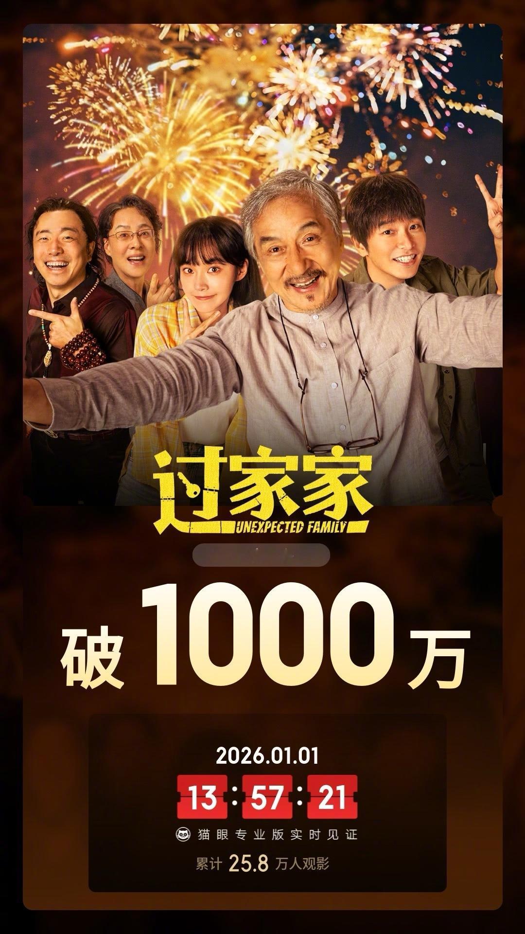 过家家票房破1000万据猫眼专业版数据，电影 《过家家 上映首日， 总票房破10