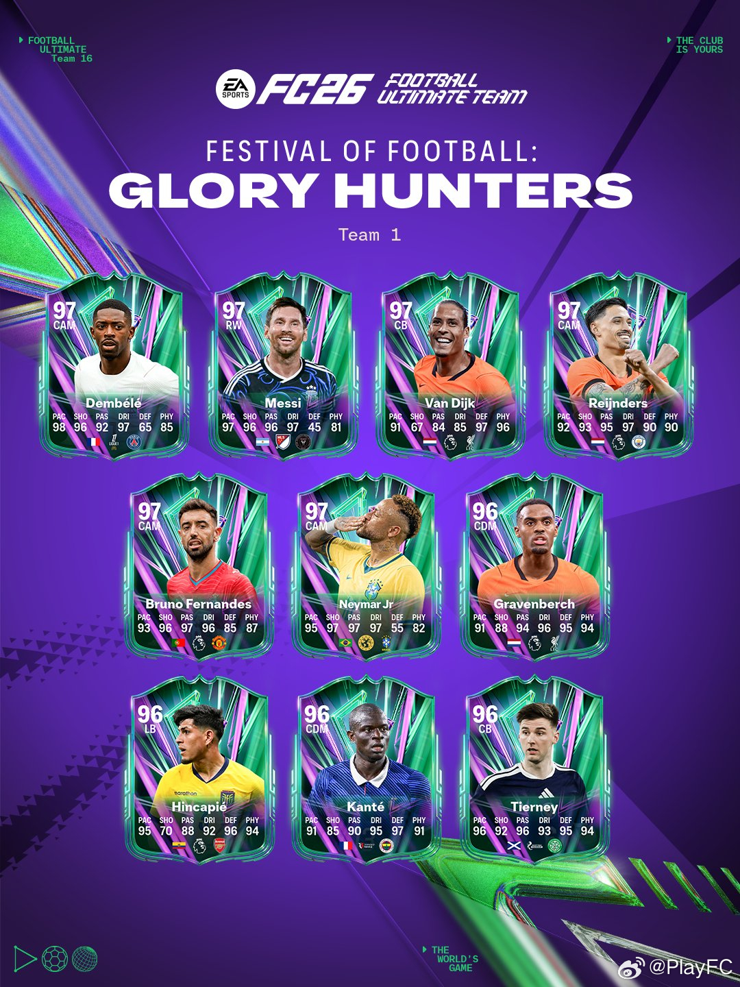 FC 26 Ultimate Team Glory Hunters 足球庆典：荣