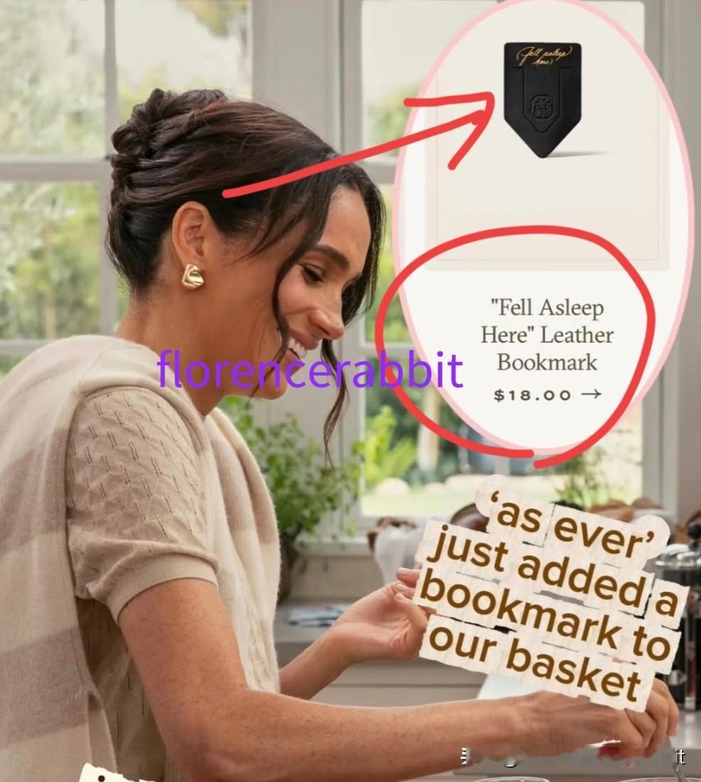 梅根的新发布又售罄！！
一款由她书写的皮革书签，售价 18 美元／13.40 英