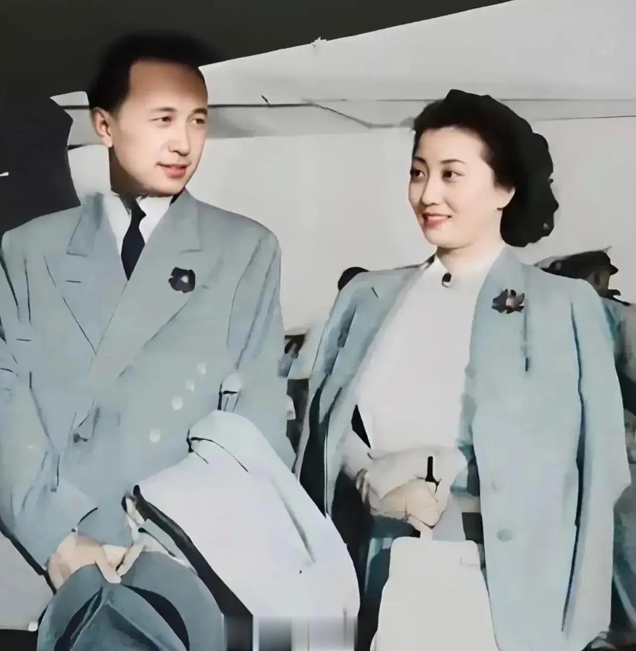1947年刚结婚的钱学森和蒋英，夫妻二人都才貌双全，羡煞旁人。 ​​​