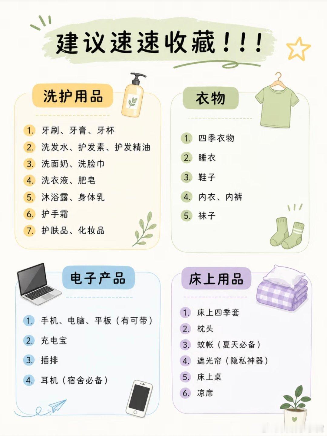 校园v计划日常大学生喜爱内容共创计划 大一新生入学必备清单｜直接抄作业✅准大一收