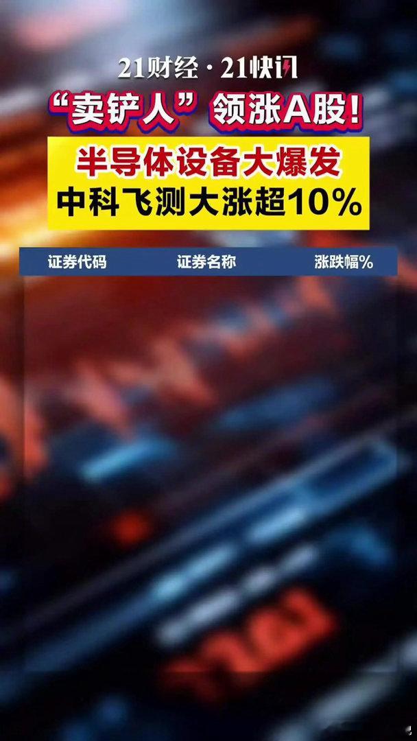 卖铲人领涨A股！半导体设备大爆发，中科飞测大涨超10%国产芯片好消息不断5月20
