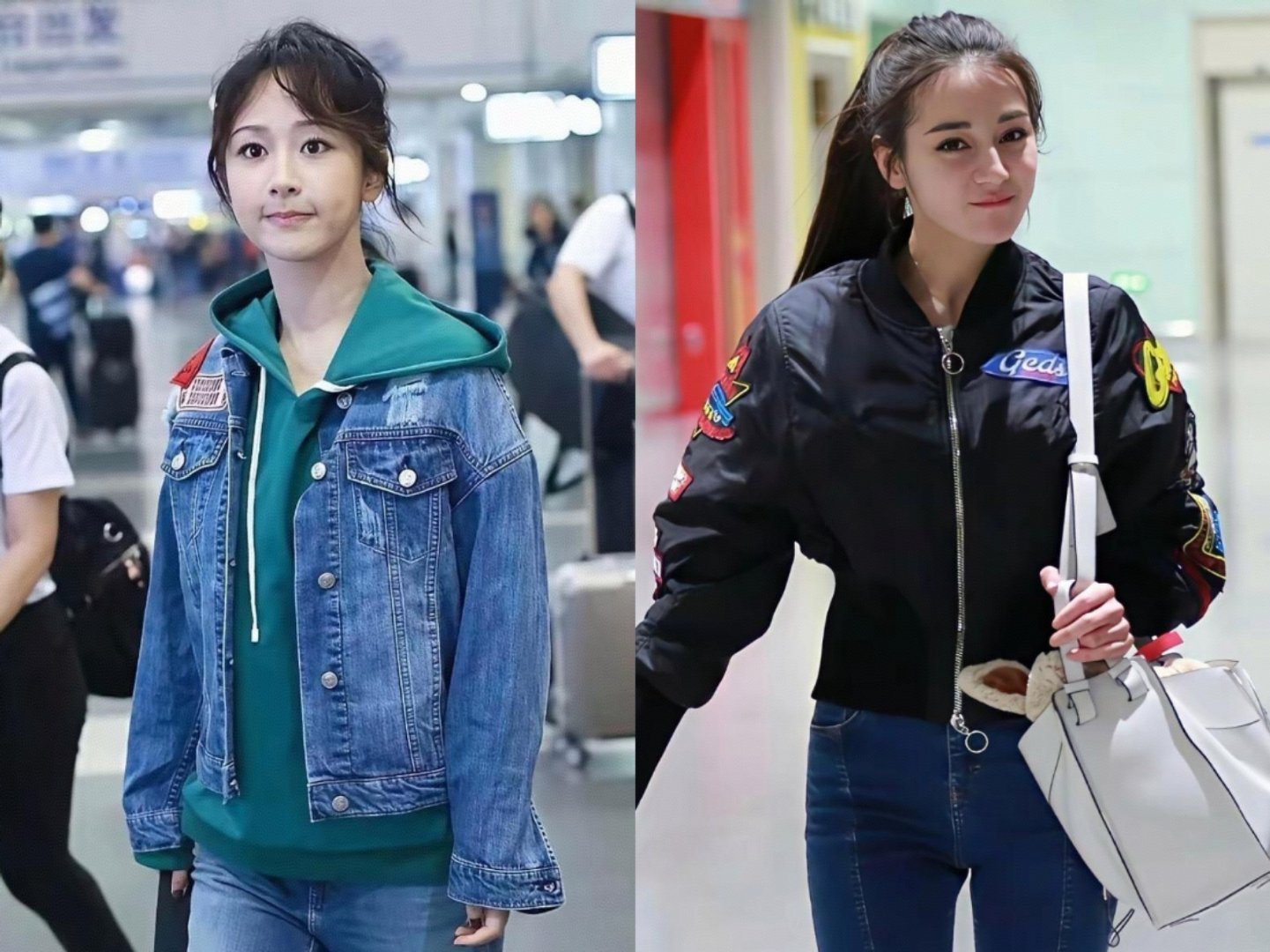 迪丽热巴杨紫早期穿搭差不多吧？ 