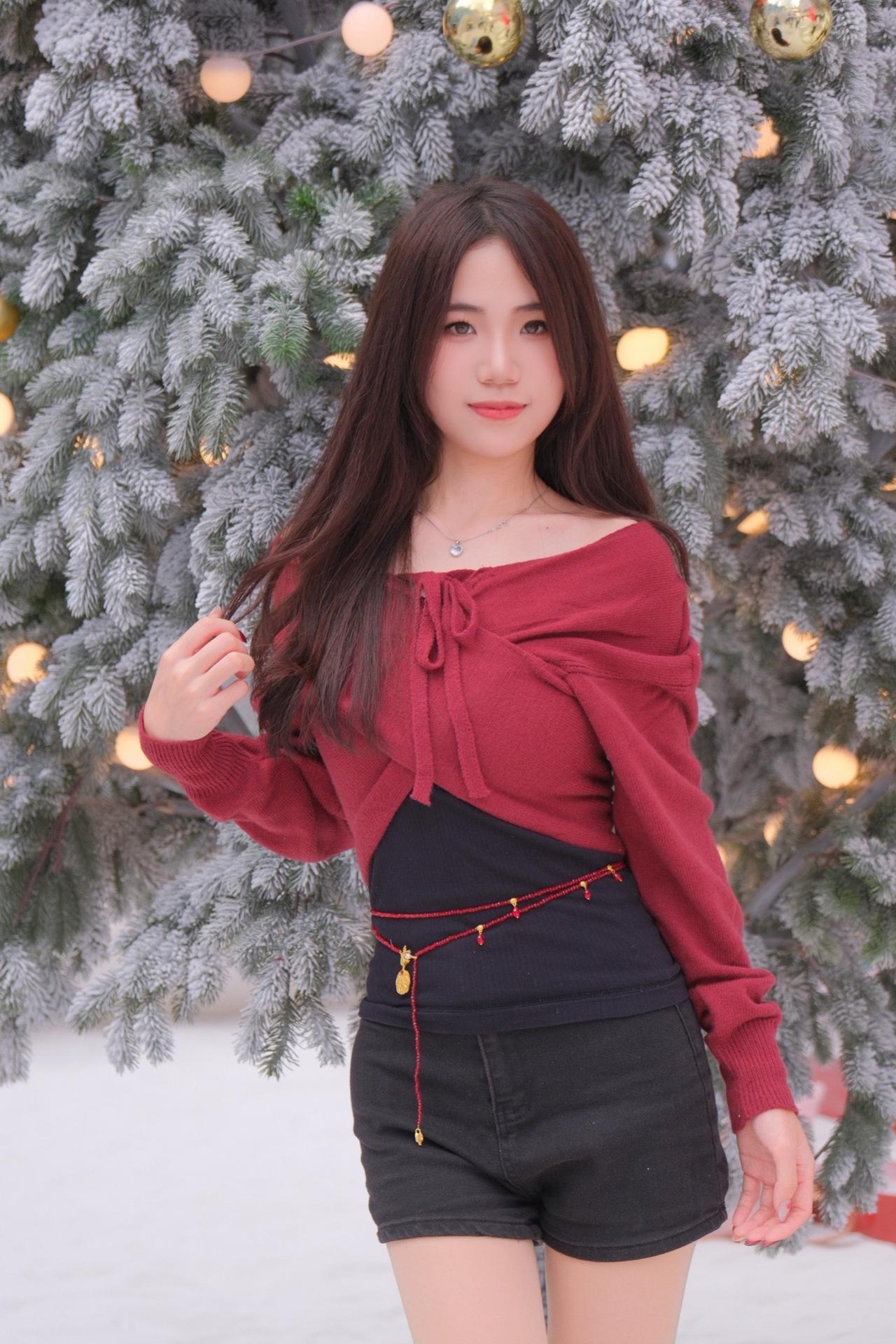 深圳约拍 互勉约拍 圣诞树 雪景