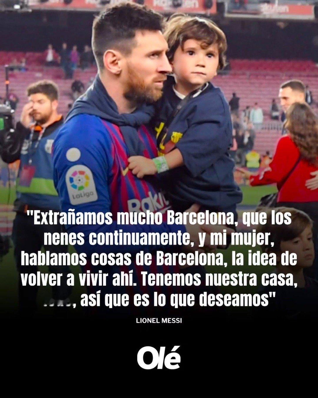 🚨Ole：梅西和家人渴望未来重返巴塞罗那 🔟✈️附上几张纪念照片 ❤️😍大