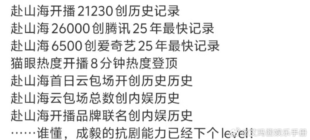 成毅赴山海首播成绩算不算高开？ 成毅路人盘 ​​​