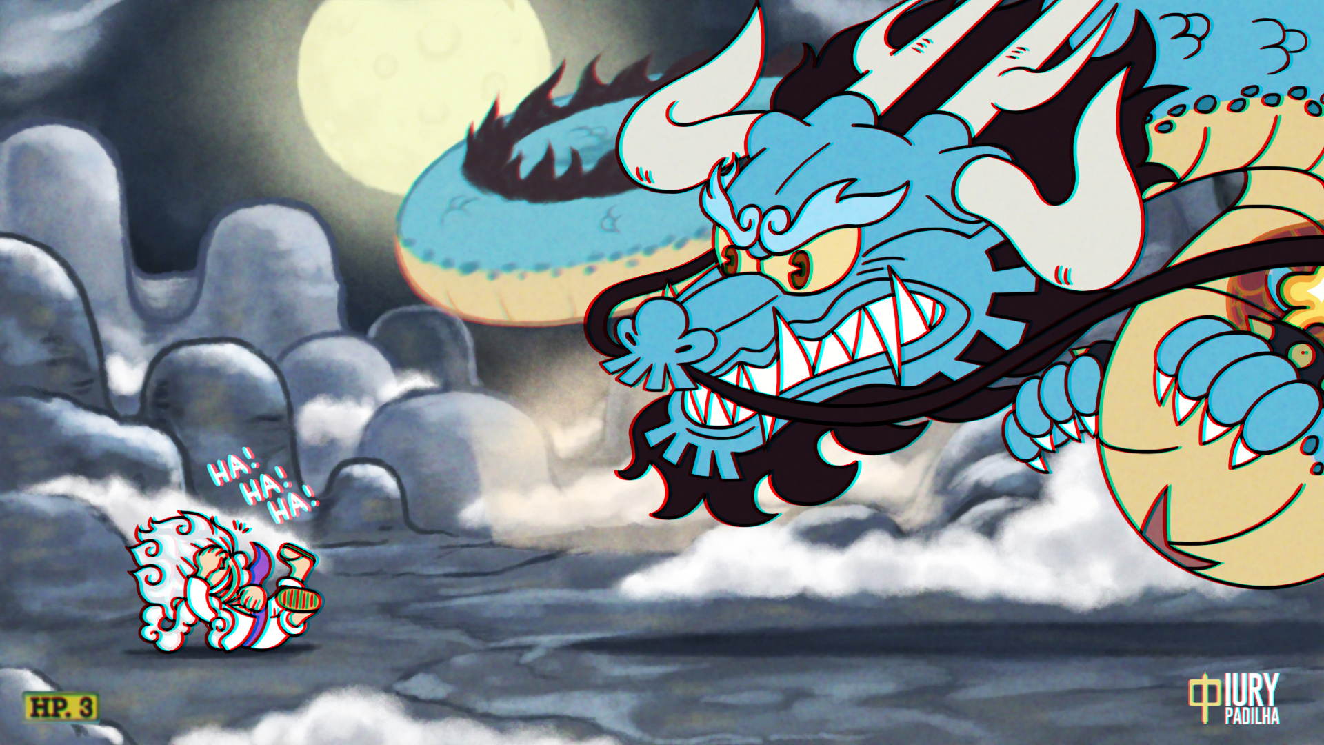 ​五档路飞但茶杯头！[doge]很有趣的画风，来自画师iurypadilha_a