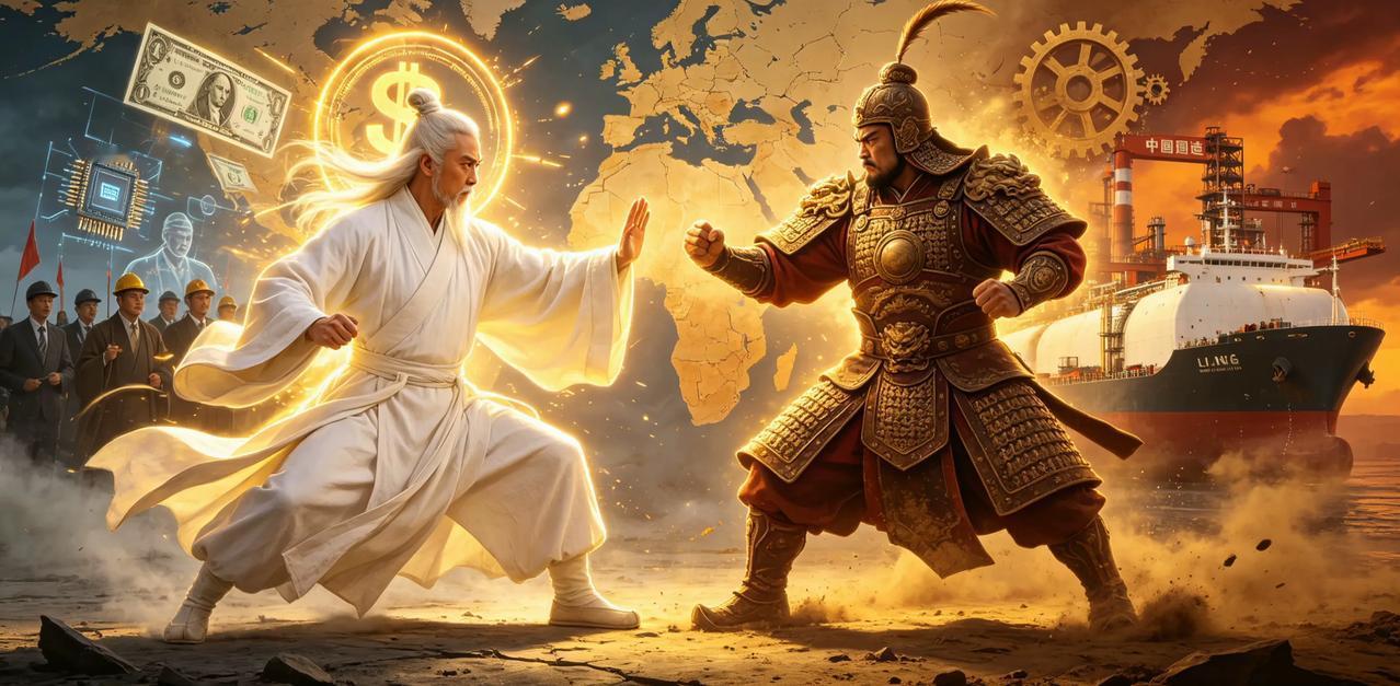 首先，你得承认，美国依然是那个“瘦死的骆驼比马大”的超级霸主。人家手里攥着三张王