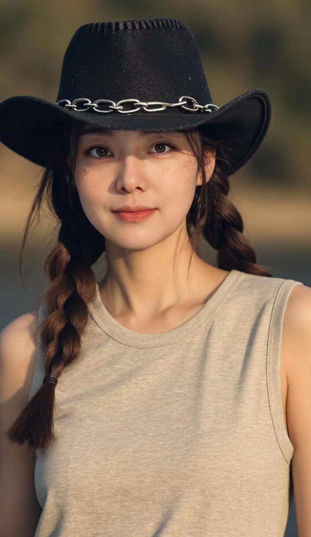 风起云涌，心自安然。不慌不忙，向阳生长。AI牛仔风胶片