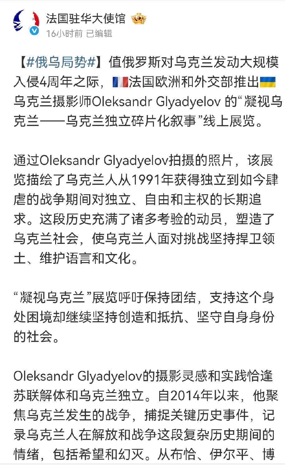 乌克兰信使：法国