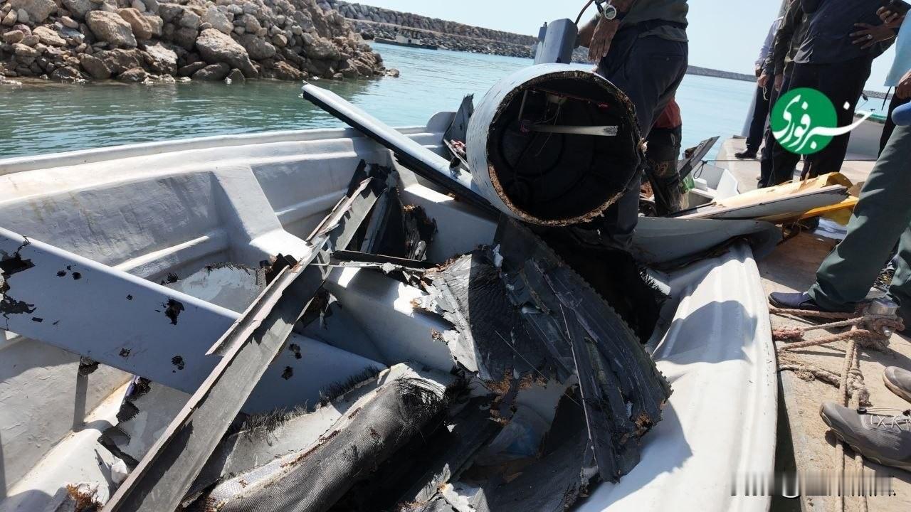 捞起来也没用。伊朗海军捞起了在霍尔木兹海峡上空被伊朗防空部队击落的一架侦察攻击无