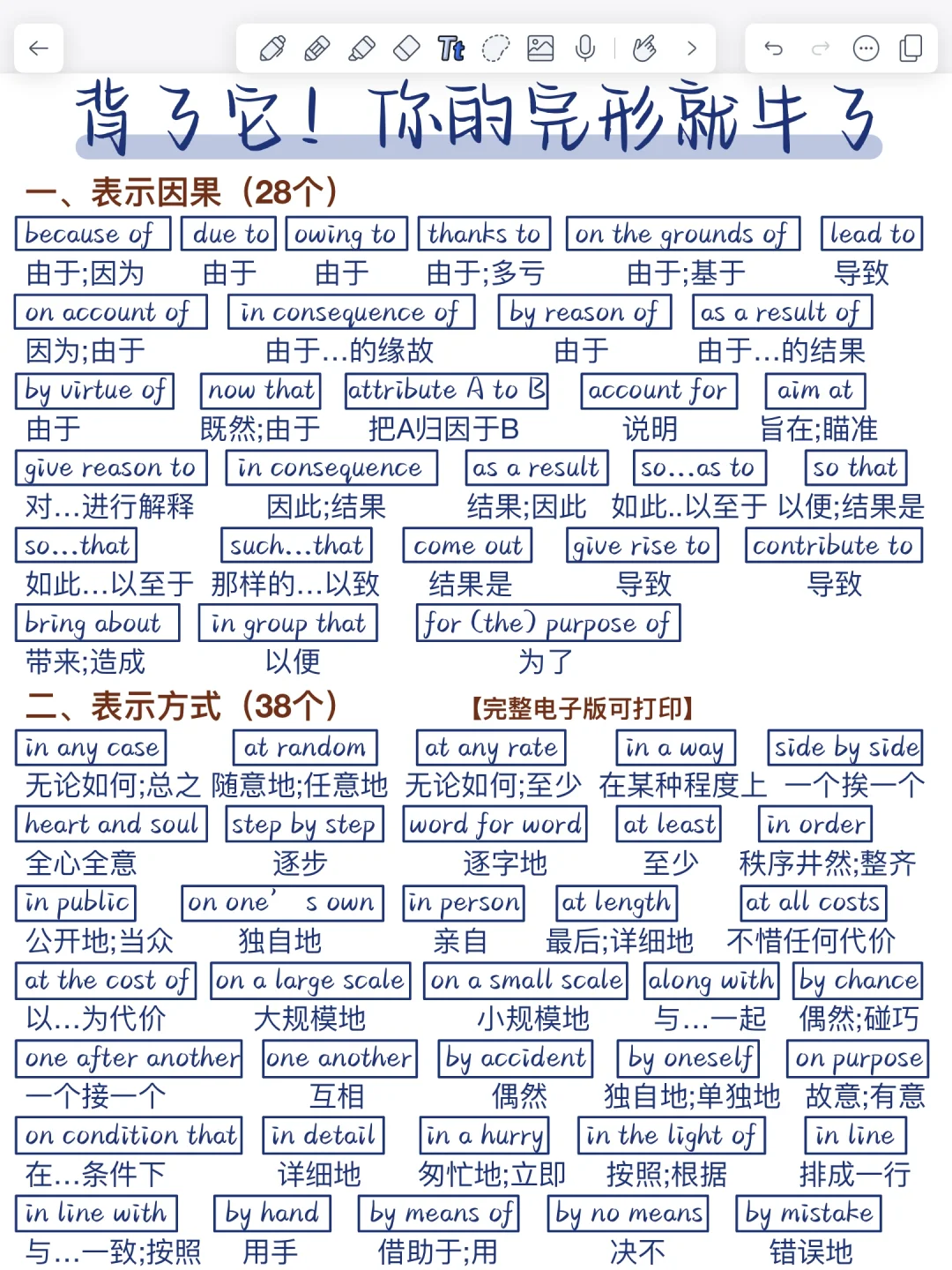 完形闭眼选！7天背会！你的完形填空就稳了！