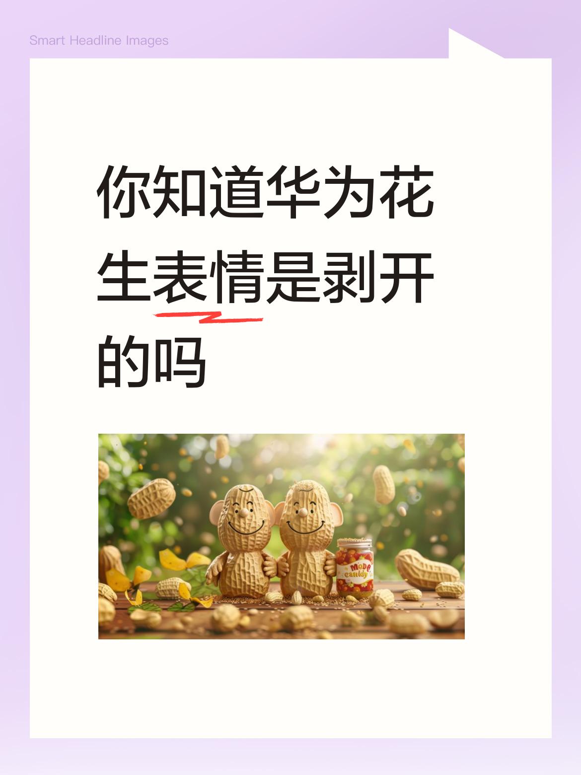 你知道华为花生表情是剥开的吗花生