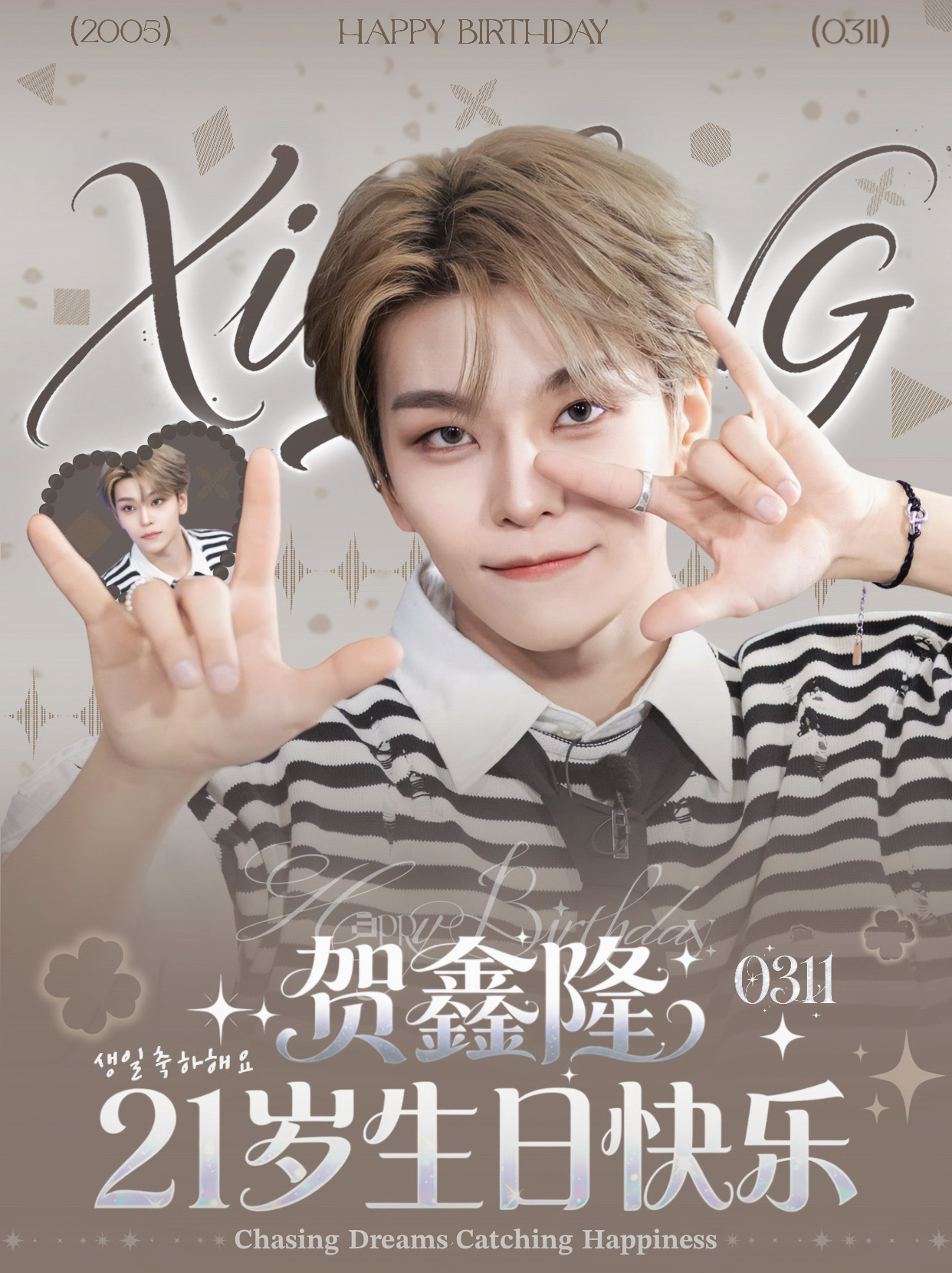 贺鑫隆廿一赴晓抟风淬芒 🐱 贺鑫隆0311生日快乐祝贺鑫隆21岁生日快乐 日子