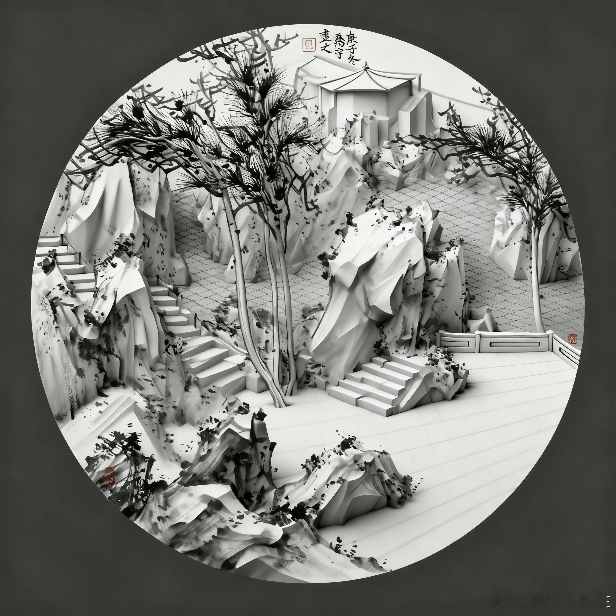 小品山水被ai篆刻[超话] ​​​