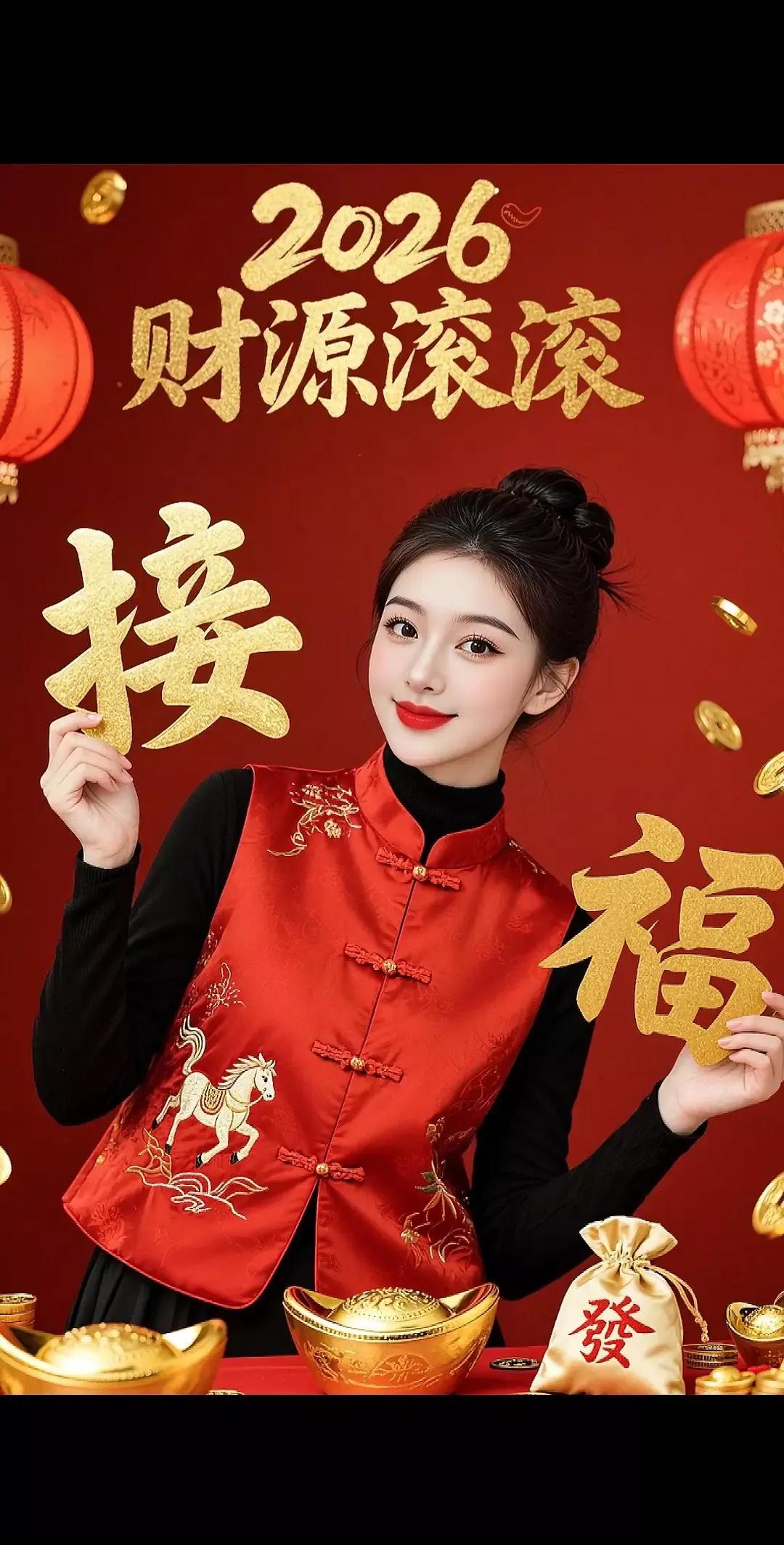 2026财源滚滚，迎接新福气！过好2026年 奔向2026年 对2026许愿 2