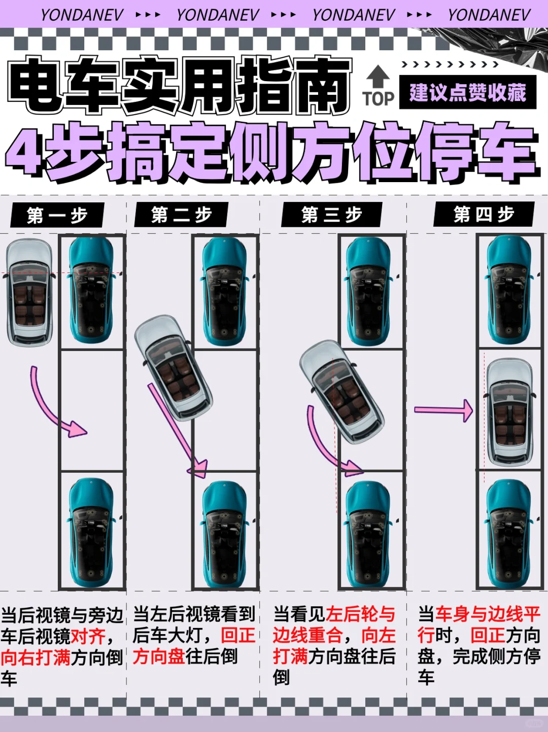一看就懂❗️会侧方位停车的小姐姐太酷了吧