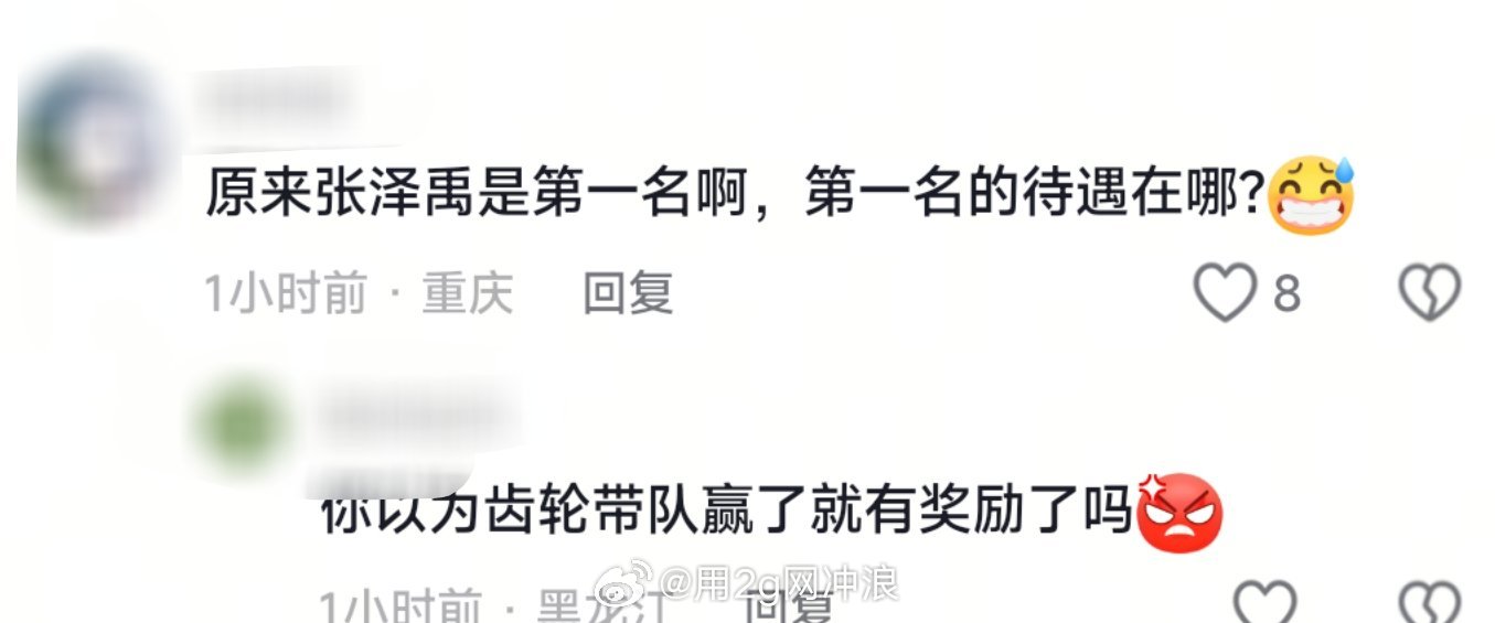 张泽禹登陆日第一和齿轮带队第一的奖励被狗吃了是吗 