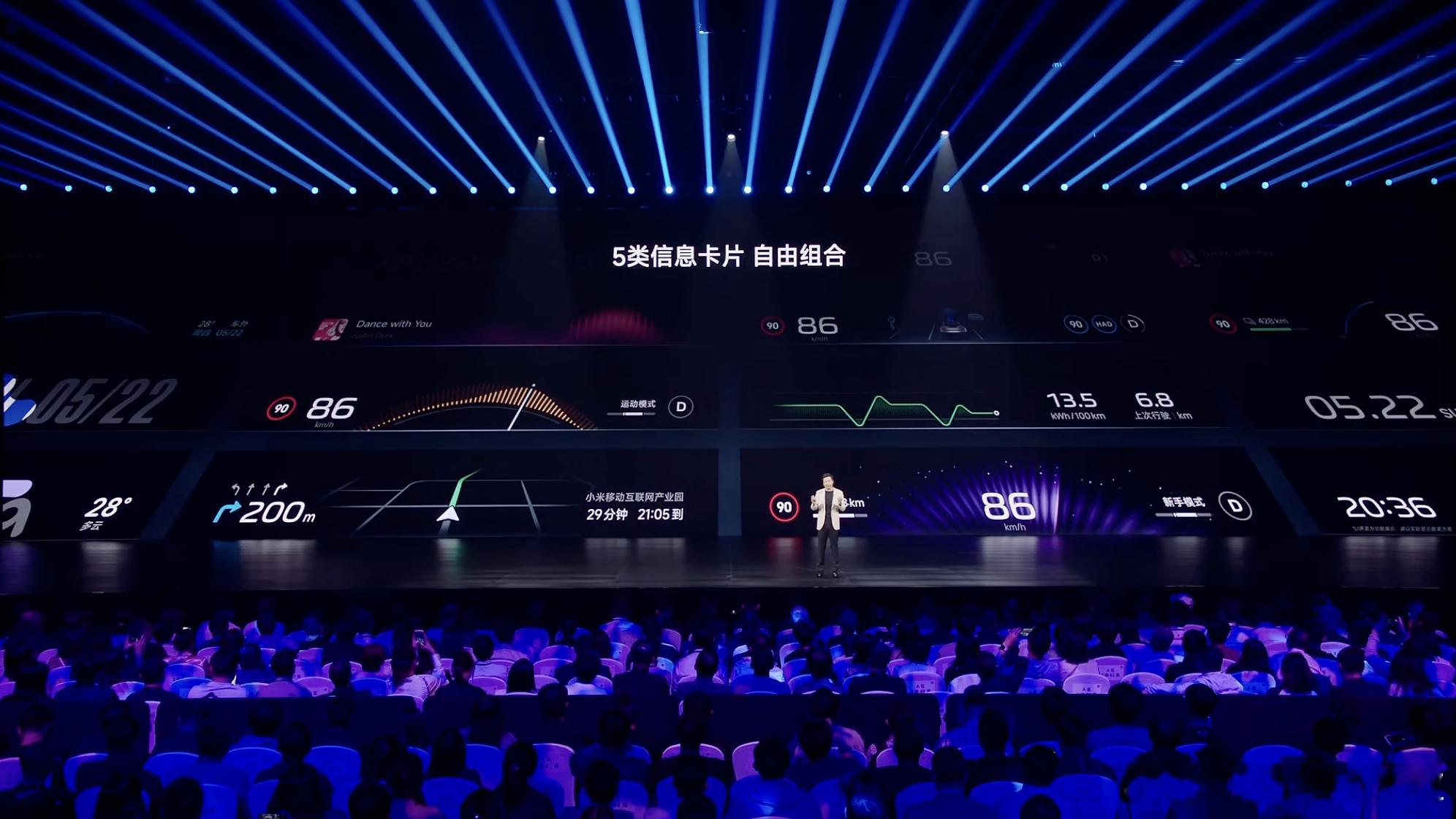 小米 YU7 的 PHUD，也就是小米天际屏，这几张图介绍的比较清楚了，可以显示