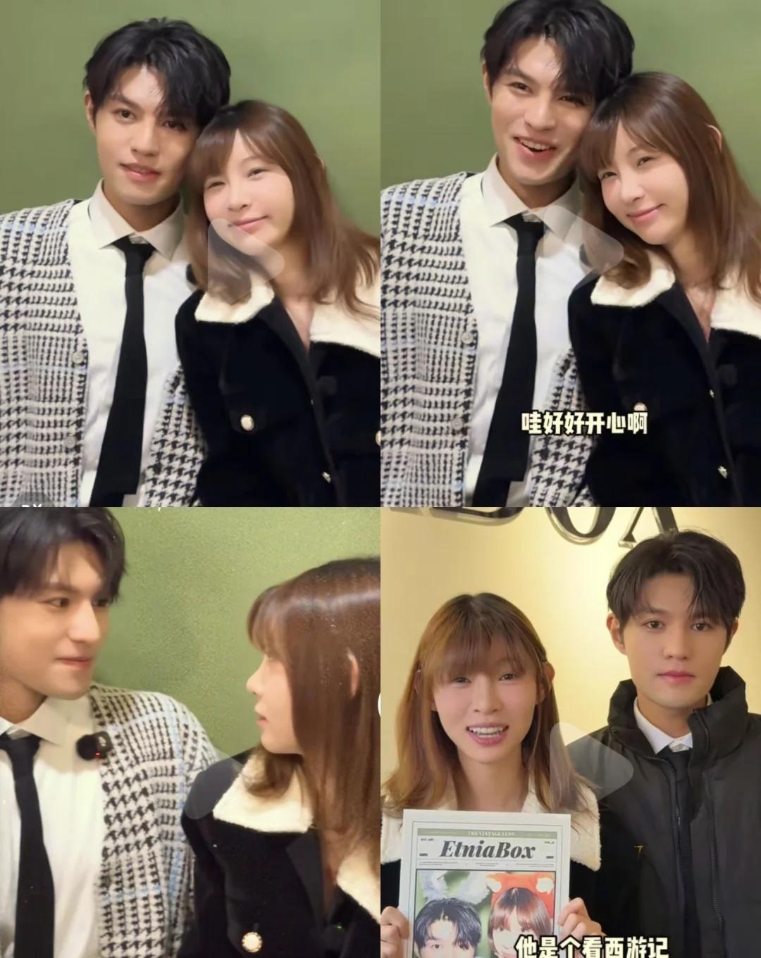 痞幼的卡丁车还没熄火，阿景的醋坛子先翻了。
这边跟新男嘉宾王子奇拍贴脸情侣照，玩