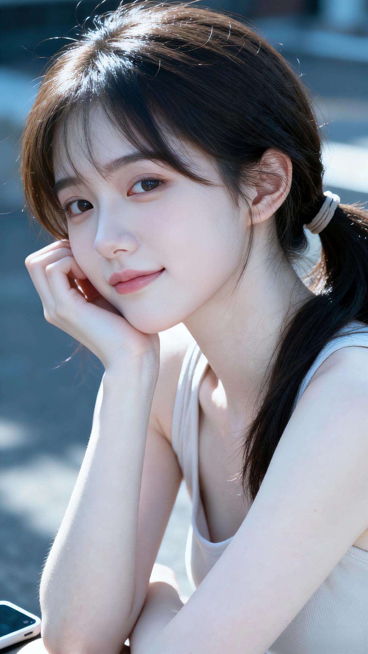 拍照姿势 清纯甜美 少女写真 特写镜头 甜妹风