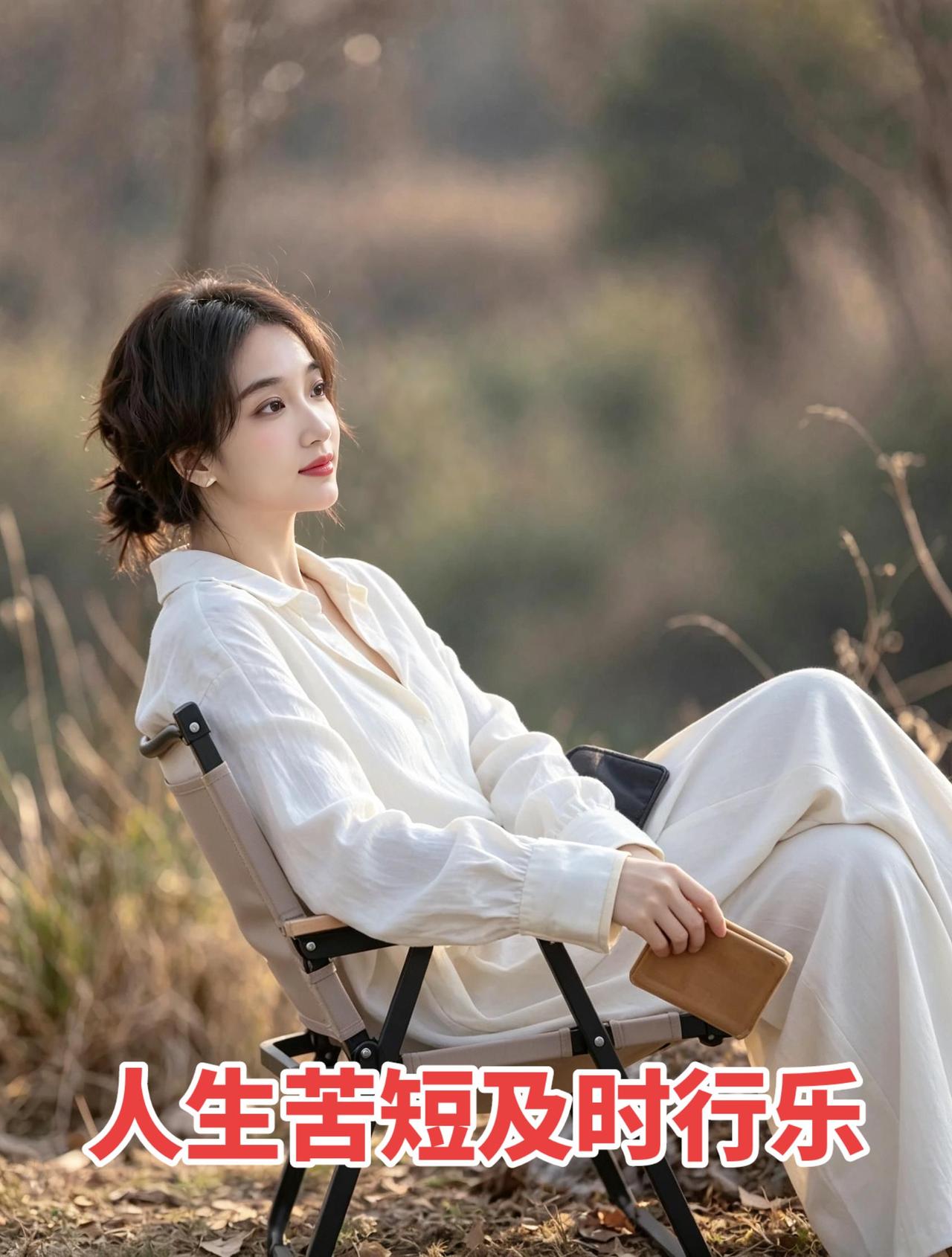人生几何，千百回顾一下呗！AI森系生活照 抖音ai创作 慵懒户外风 户外温柔风