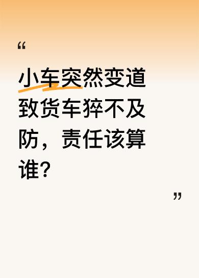 有人觉得小车没问题，科目一规定虚线可随意变道，它压着虚线变道，也没错过出口，是货