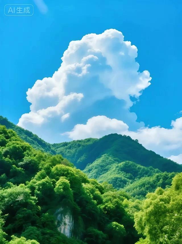 上联:万里云朵万里飘
下联:千山碧水千山秀